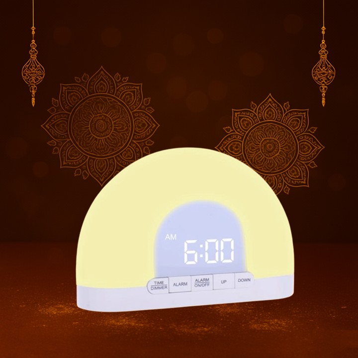 Horizon- Surise clock with 30 step Lamp - Easy press anywhere function for light