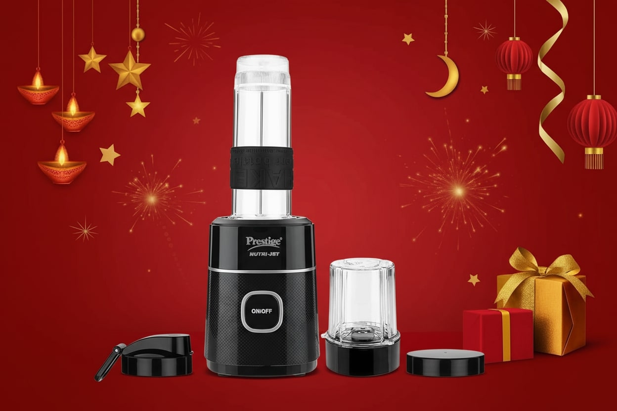 Prestige Nutri-Jet Mixer Grinder with 2 Jars 450 Watt